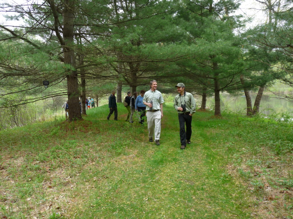 Ed leads a guided walk through the Highstead landscape. The people of Highstead.